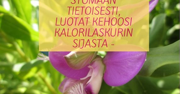 Mindfulness-“dieetti”, tietoista syömistä